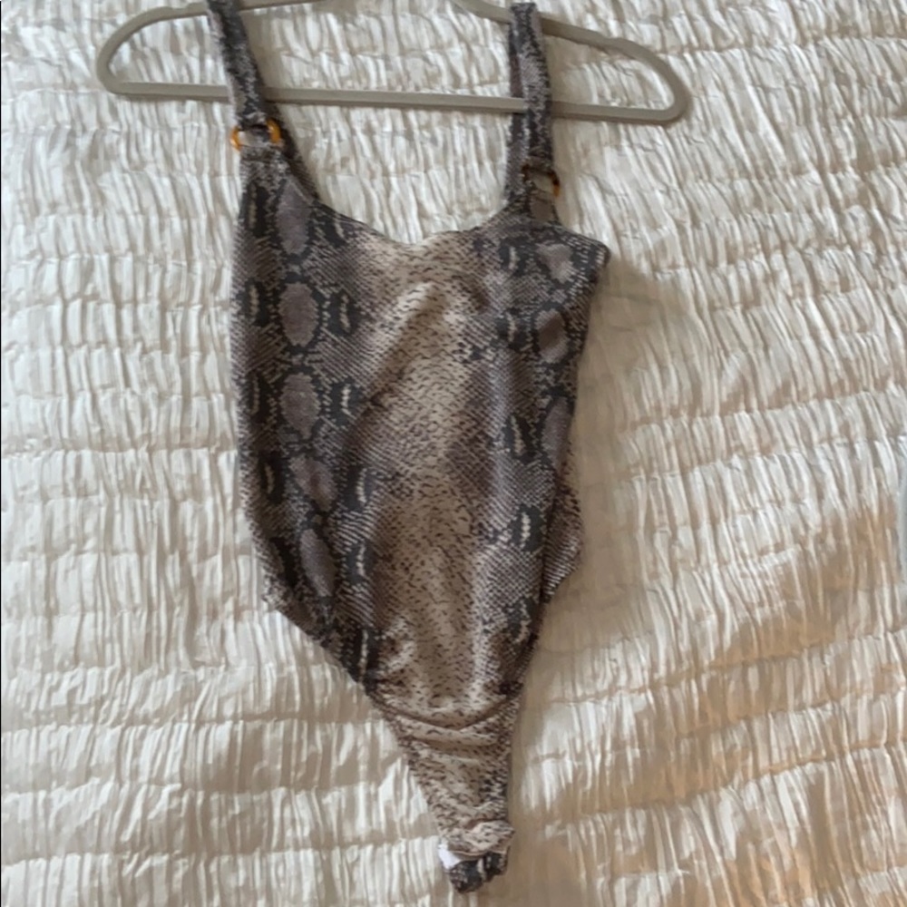 American threads snakeskin bodysuit